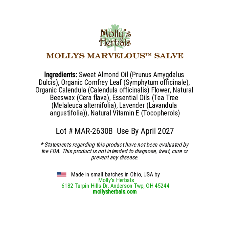 Molly's Marvelous Salve - Molly's Herbals