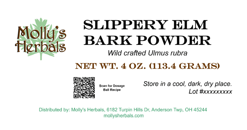 Slippery Elm Bark Powder – Dosage Ball Binder & Herbal Mixing Aid - Molly's Herbals