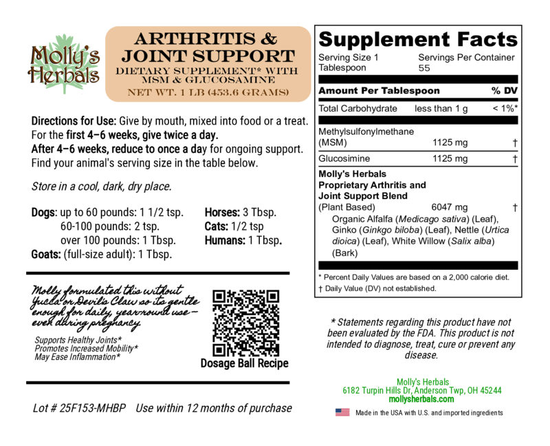 A&J Joint Support - Molly's Herbals