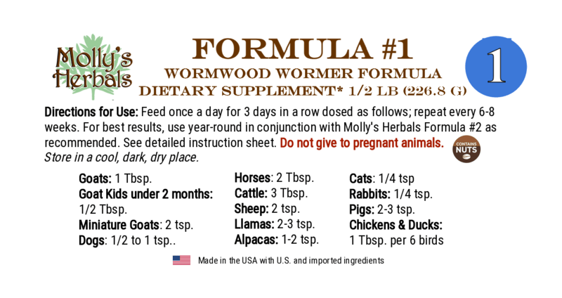 Herbal Worm Kit Formula for All Animals - Molly's Herbals