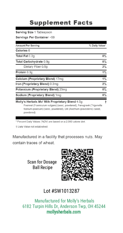 Mo'Milk Herbal Blend - Molly's Herbals