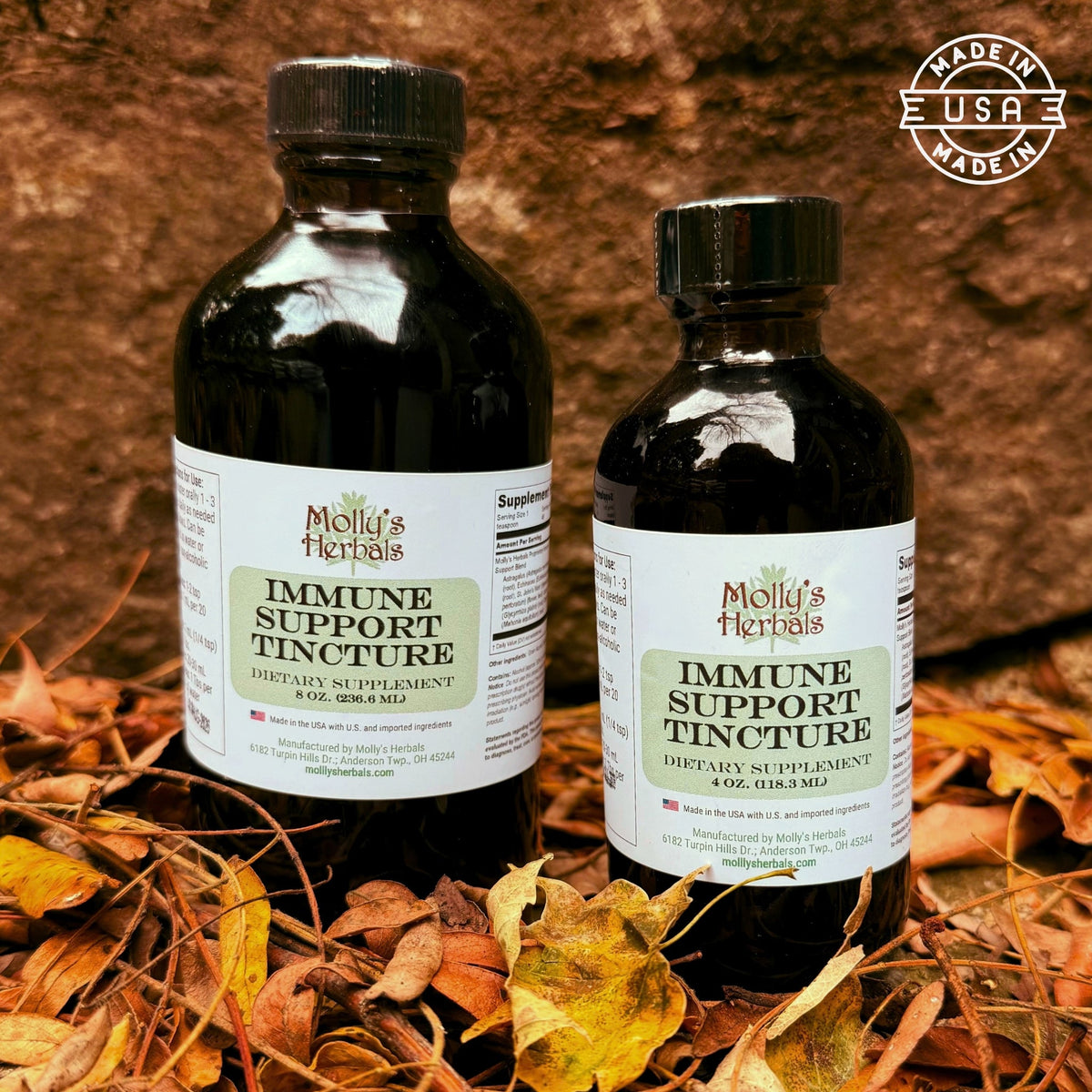 Winter Wellnes Duo- Breathe EZ Tea + Immune Support Tincture - Molly's Herbals